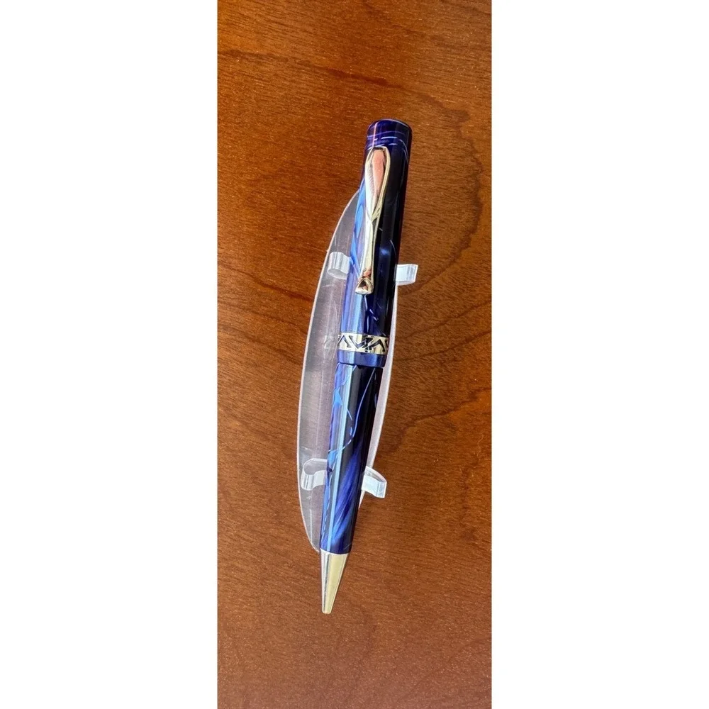 Visconti Midnight Voyager Ballpoint Pen Typhoon Blue 1992 Twist Retract RARE